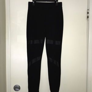 Black leggings! Leather detail!